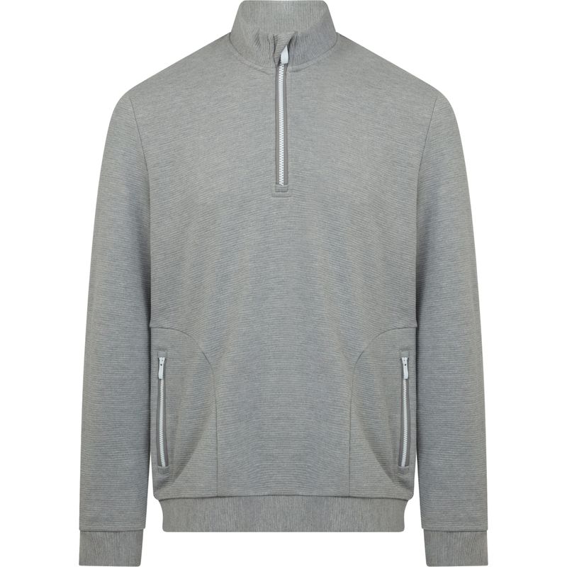 Layer 1/4 Zip Mixed Media Heritage, grau m