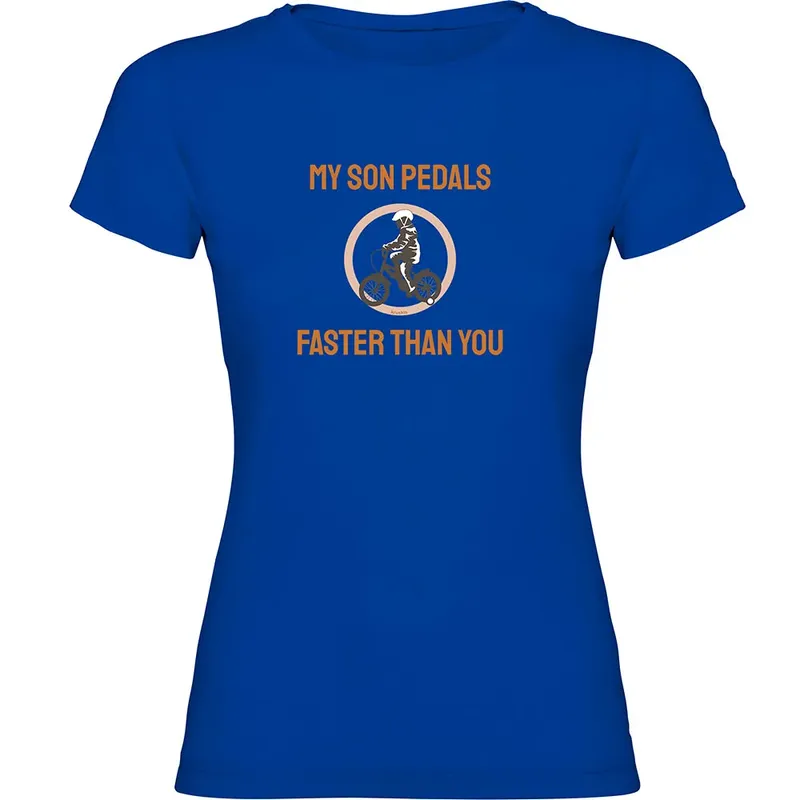 Maglietta A Maniche Corte Faster Than You Royal Blue