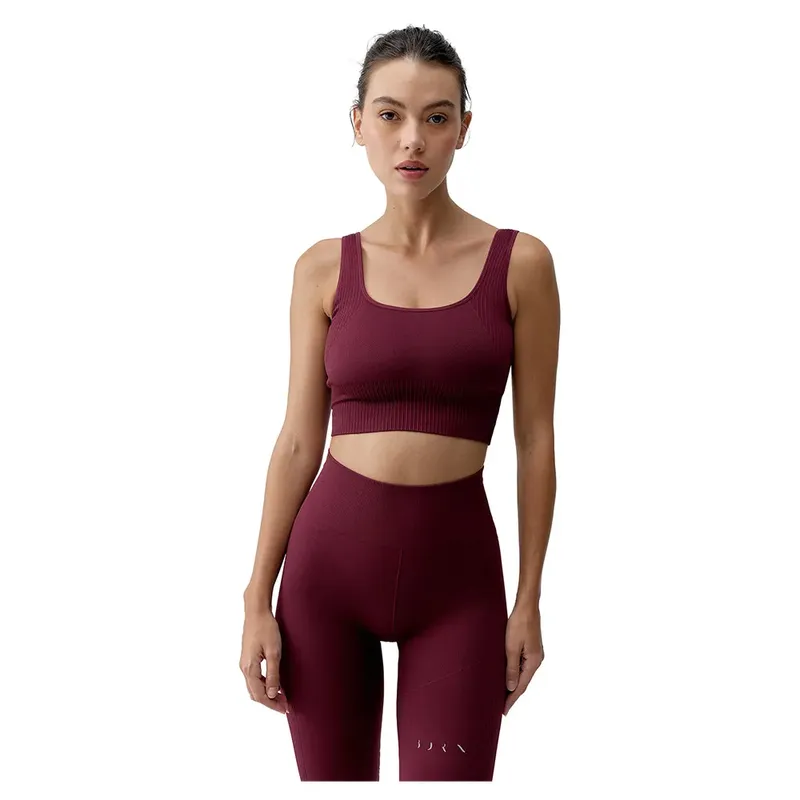 Haut De Sport Maintien Moyen Yami Bordeaux S