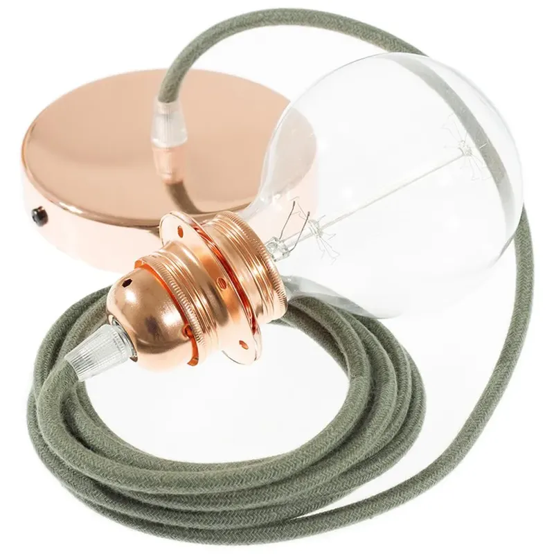 Cables Lampe Suspendue Pendel Pour Abat-jour Rc63 Diy 50 Cm Greyish Green / Copper One Size