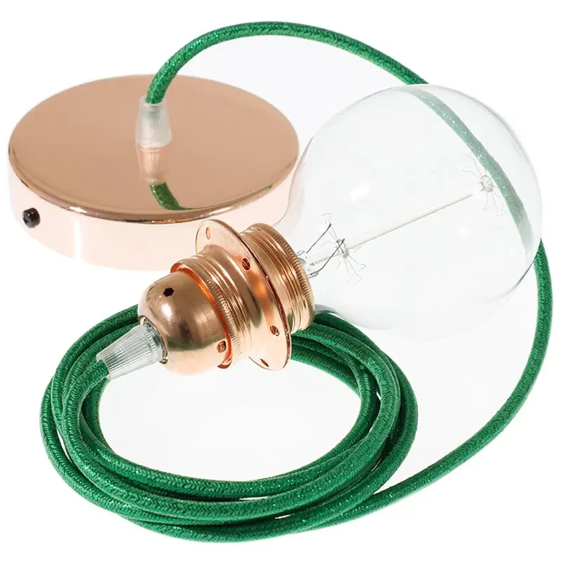 Cables Lampe Suspendue Pendel Pour Abat-jour Rl06 Diy 1 M Glittering Green / Copper One Size