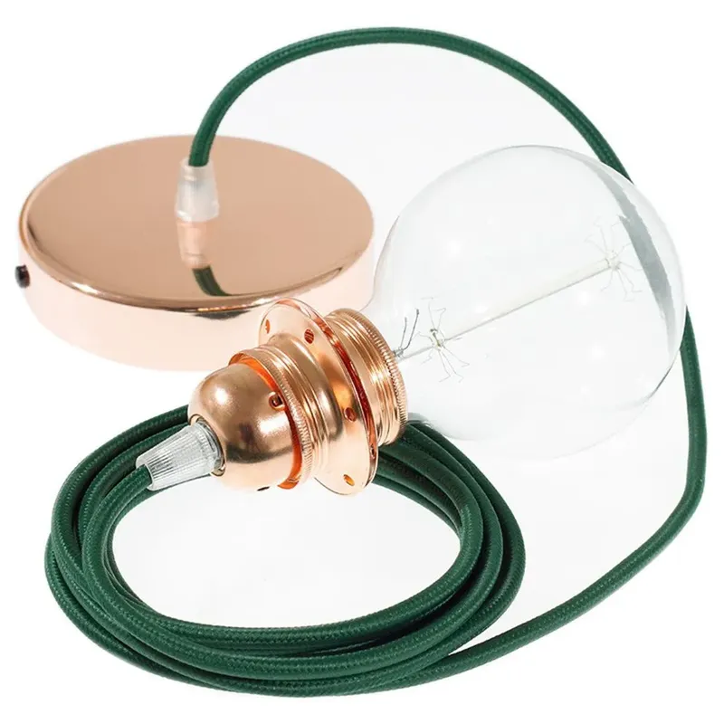 Cables Lampe Suspendue Pendel Pour Abat-jour Rm21 Diy 1 M Dark Green / Copper One Size