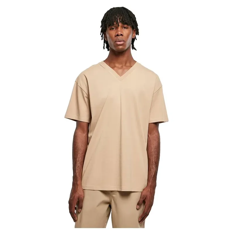 T-shirt à Manches Courtes Et Col En V Organic Oversized Union Beige S