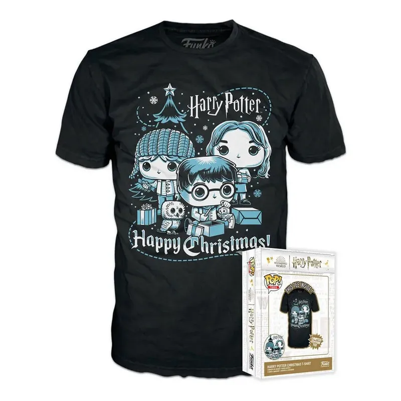 T-shirt à Manches Courtes Pop! Harry Potter Ron Hermione Multicolor L unisex