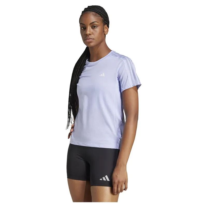 Maglietta A Maniche Corte Own The Run 3 Stripes Violet Tone XS
