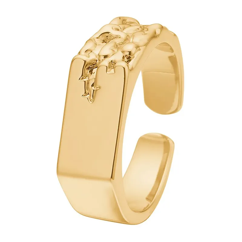 Bague 18 Ct. Goldplated Stainless Steel Tm00045 One Size