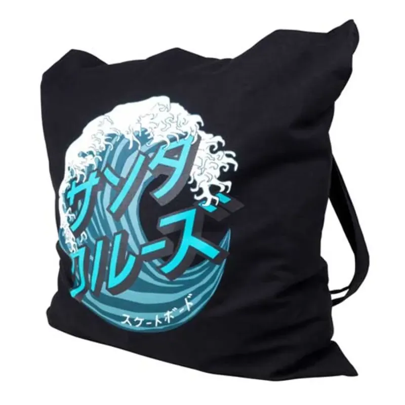 Sac En Toile Japanese Wave Dot Natural One Size unisex