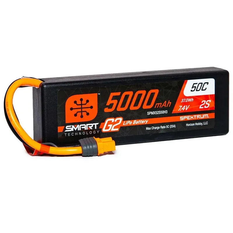 Batterie Smart Lipo G2 Hard Case Ic3 7.4v 5000mah 2s 50c Black One Size unisex