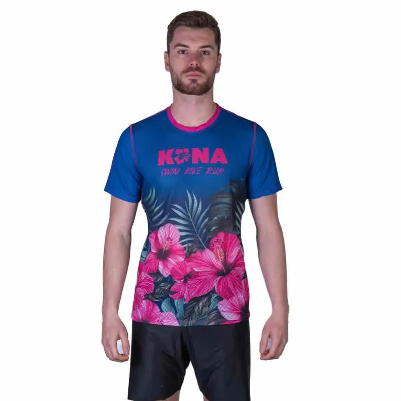 Maglietta A Maniche Corte Kona Pua Aloalo Blue L