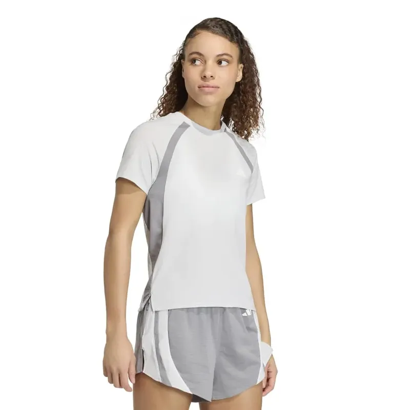 Maglietta A Maniche Corte Adizero Archive Running Grey One / Grey Three XS