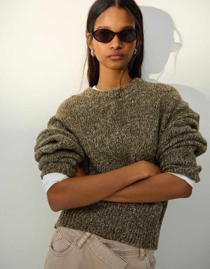 Pull Avec Taille Ajustée Xs Vert