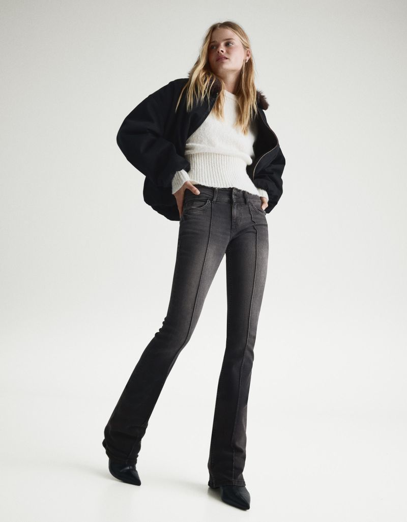 Jeans Bootcut Taille Basse 34 Noir
