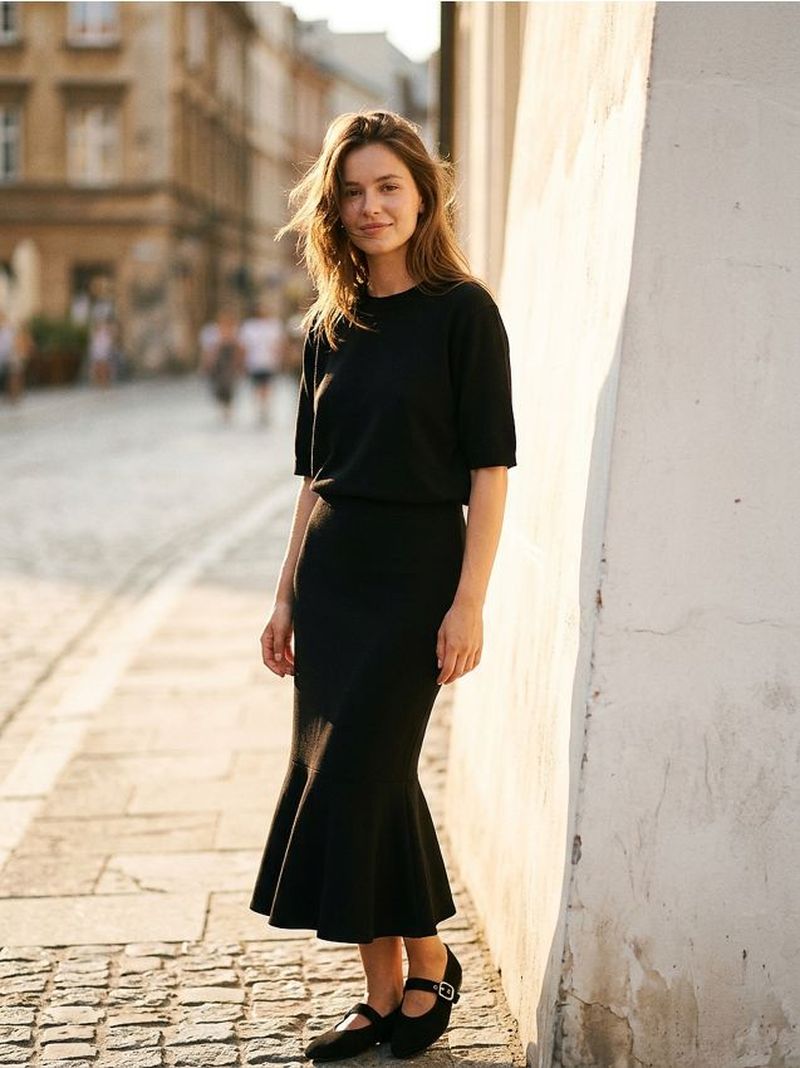 Maglione a maniche corte - nero