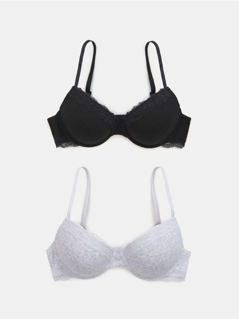 Reggiseni push-up in cotone 2 confezioni - multicolor