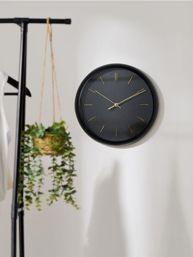 Orologio da parete minimalista - nero