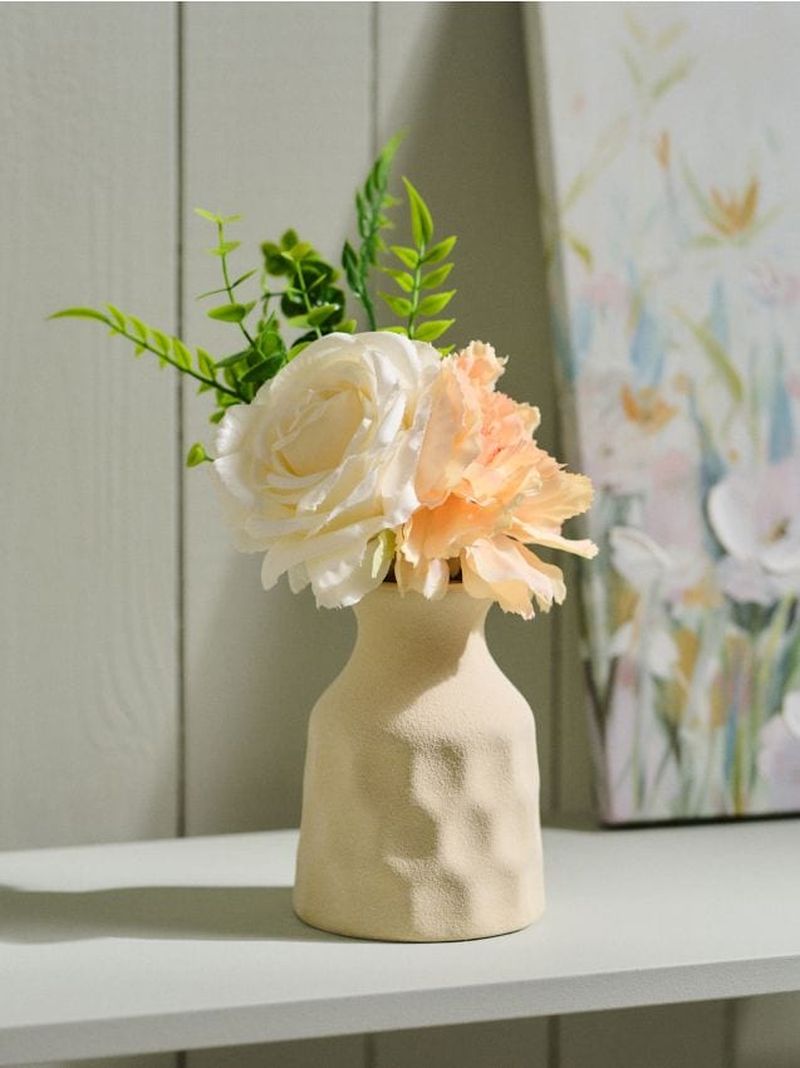 Bouquet decorativo di fiori artificiali in vaso - multicolor