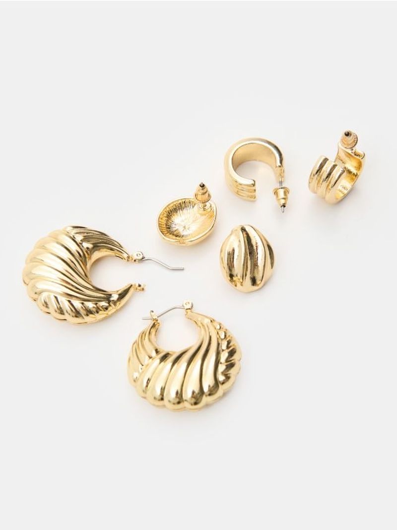 Set di orecchini dorati 3 pack - oro