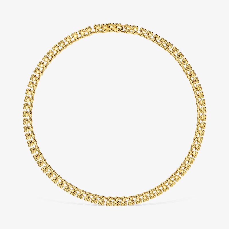 Collar Corto Con Baño De Oro 18 Kt Sobre Plata Motivos Oso Bold Bear