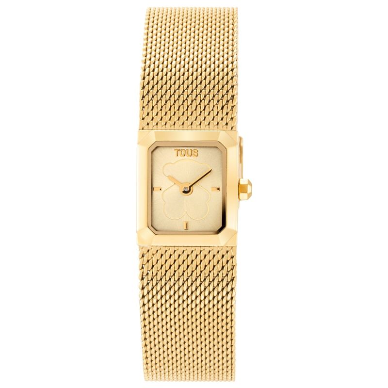 Analoguhr Mini Mesh Mit Milanaise-Mesh-Armband Aus Goldfarbenem Stahl